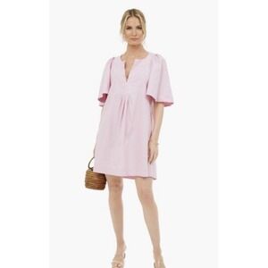 Tuckernuck Pomander Place Dusty Rose Finley Flutter Sleeve Dress Medium #AB12-10